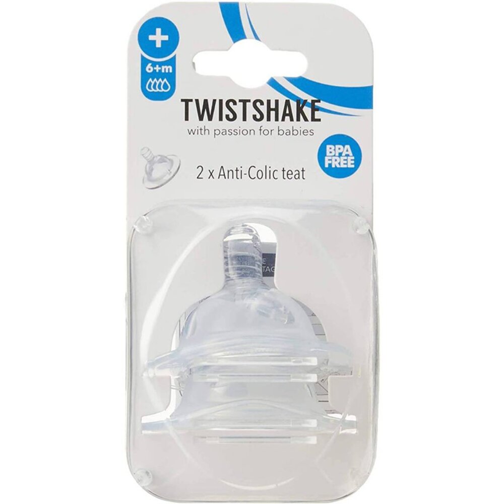 Twistshake Anti-Colic Teats 6+ Months 2 Pack